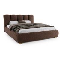 Łóżko tapicerowane z pojemnikiem 160 x 200 cm boucle VILLO